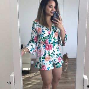 MintJulep floral romper